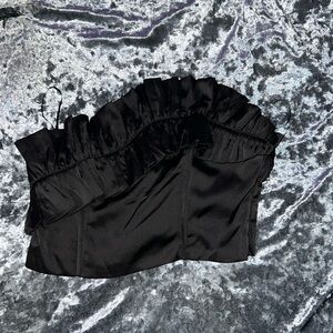 Black crop top. Size Small